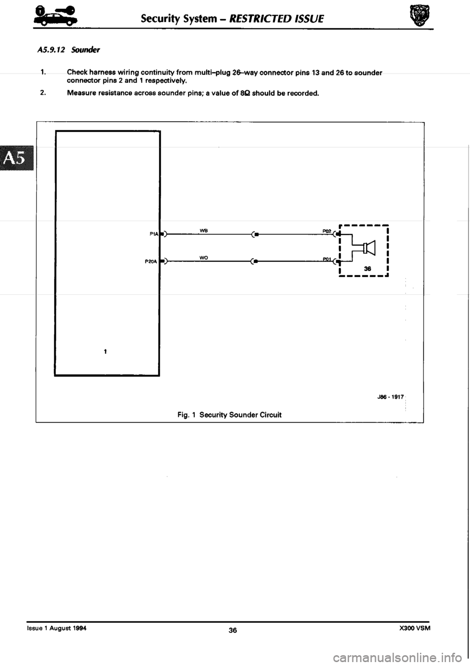 JAGUAR XJ6 1994 2.G Workshop Manual Second Edition 