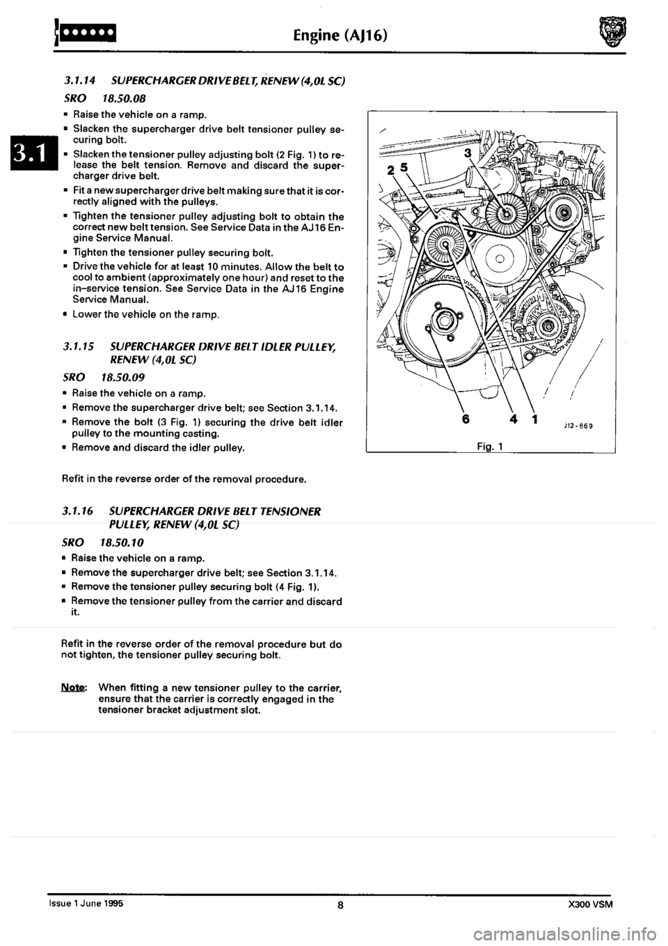JAGUAR XJ6 1994 2.G  Second Edition Repair Manual 