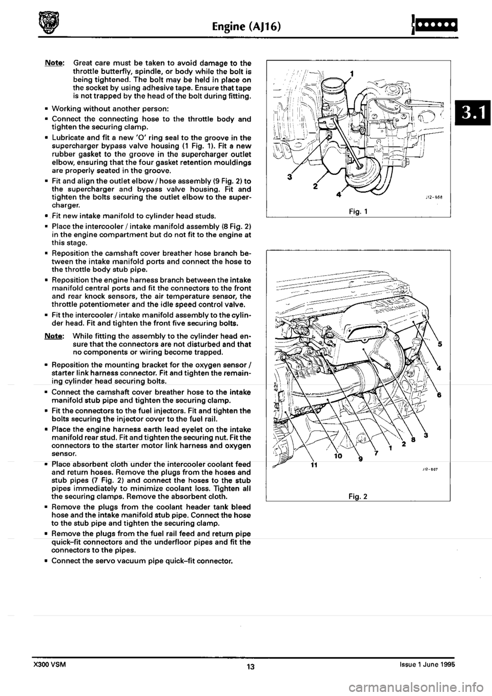 JAGUAR XJ6 1994 2.G  Second Edition Repair Manual 