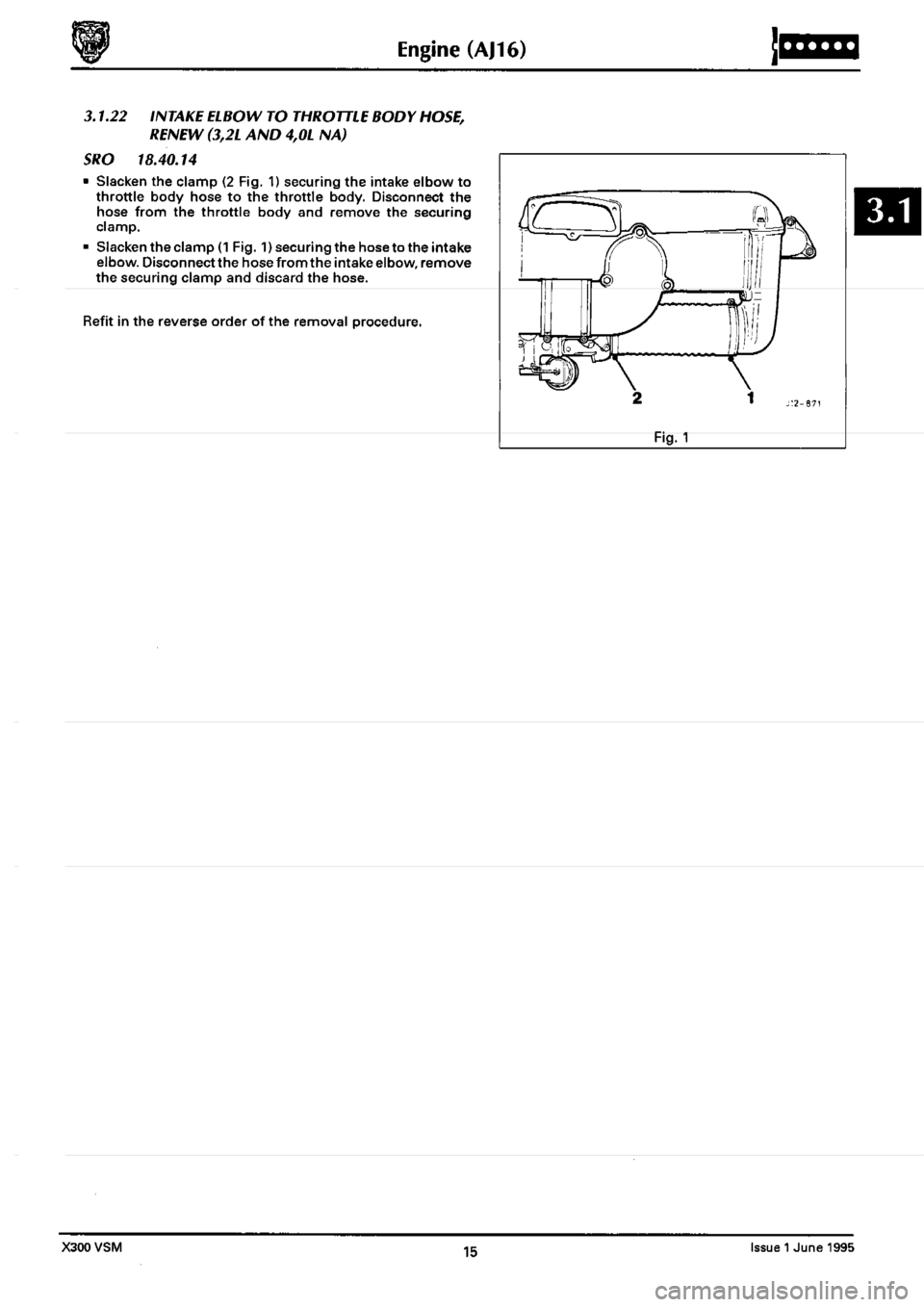 JAGUAR XJ6 1994 2.G  Second Edition Repair Manual 