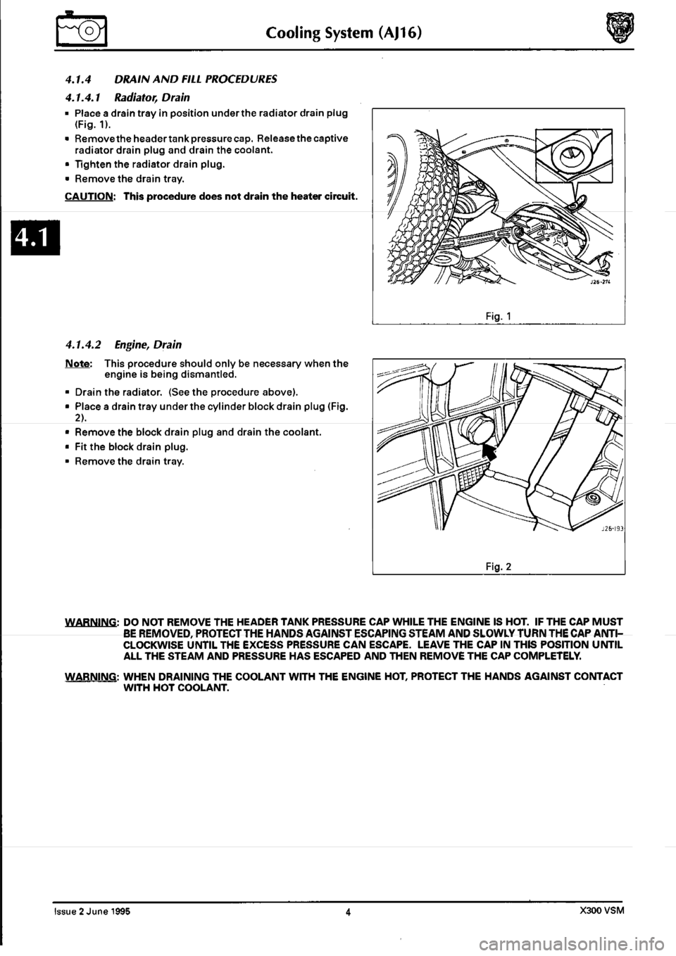JAGUAR XJ6 1994 2.G  Second Edition Manual Online 