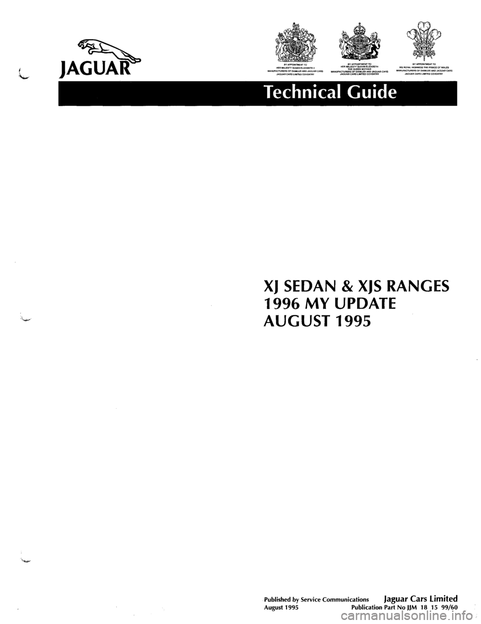 JAGUAR XJ 1995 2.G Update Manual JAGUAR XJ 1995 2.G Update Manual