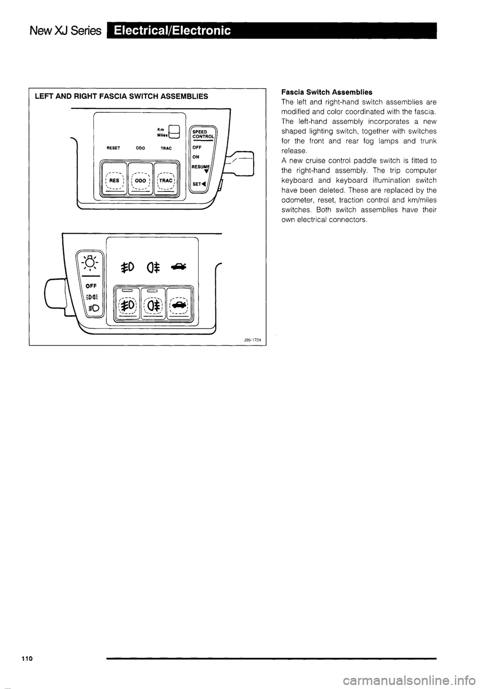 JAGUAR XJ 1995 2.G Technical Information Manual 