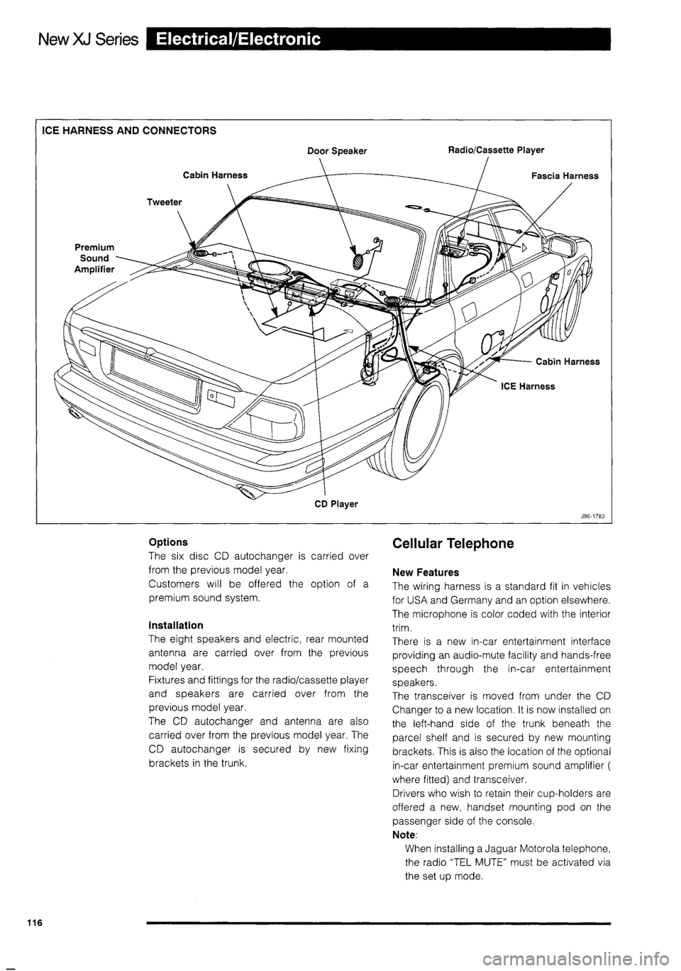 JAGUAR XJ 1995 2.G Technical Information Manual 