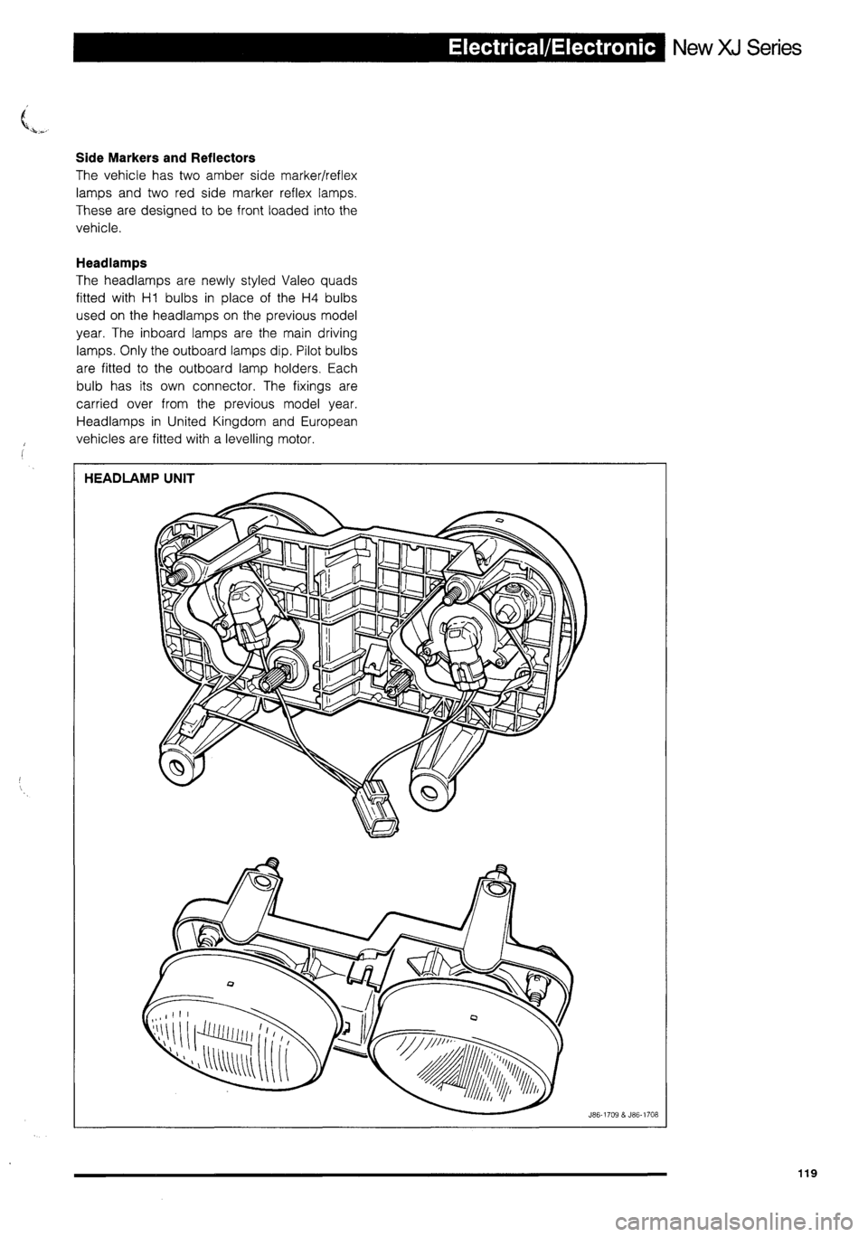 JAGUAR XJ 1995 2.G Technical Information Manual 