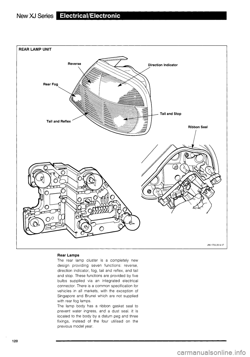 JAGUAR XJ 1995 2.G Technical Information Manual 