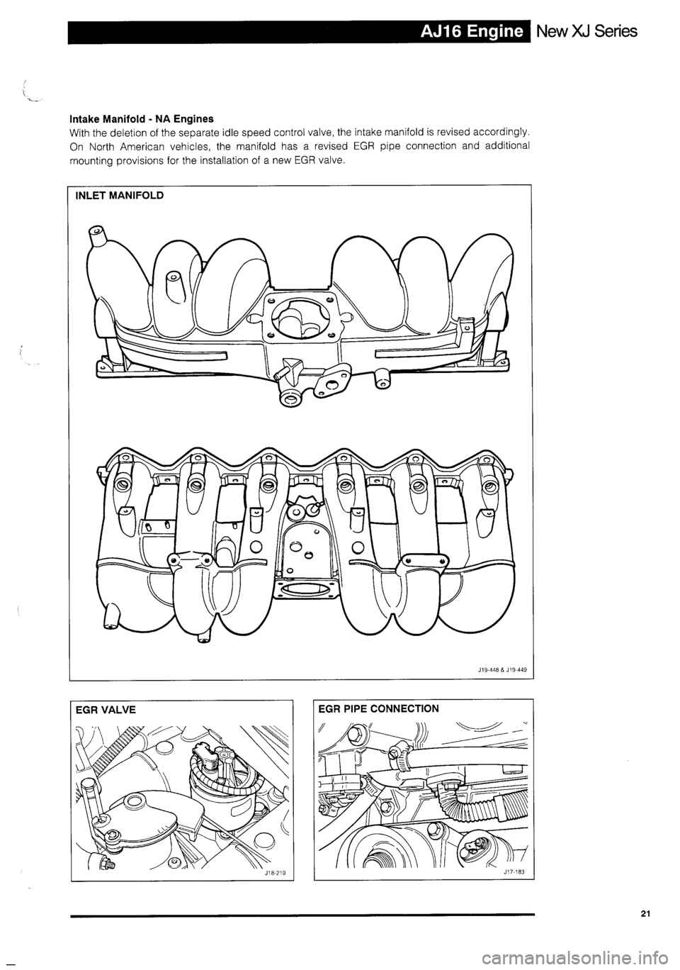 JAGUAR XJ 1995 2.G Technical Information Manual 