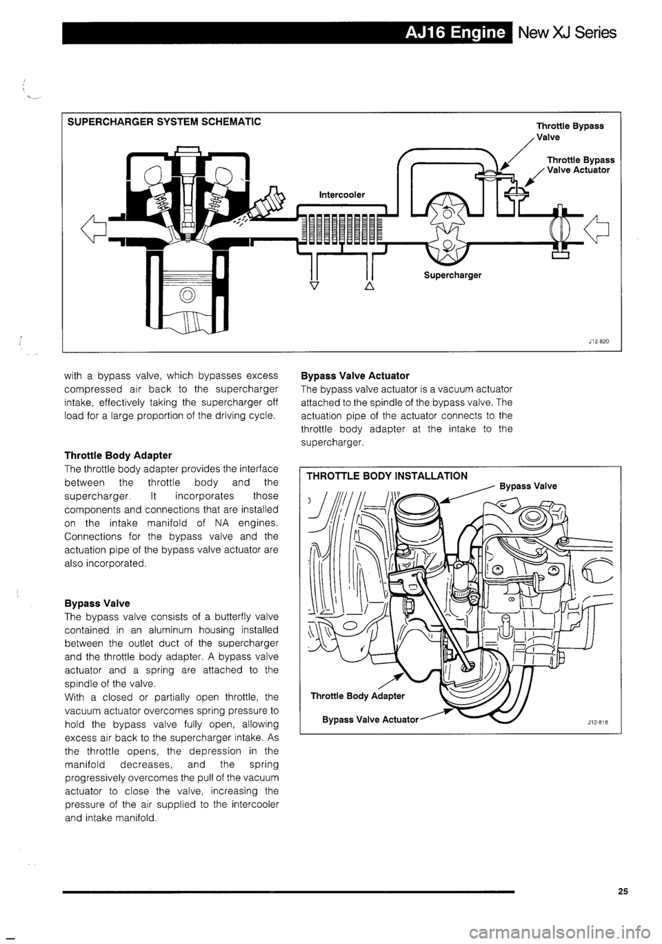 JAGUAR XJ 1995 2.G Technical Information Manual 