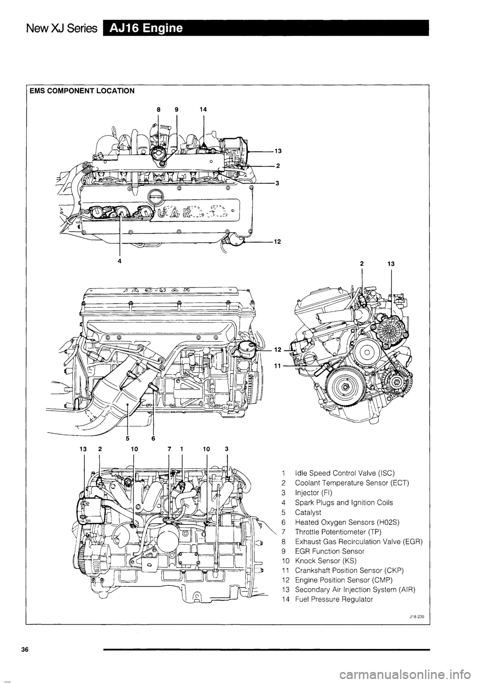 JAGUAR XJ 1995 2.G Technical Information Manual 