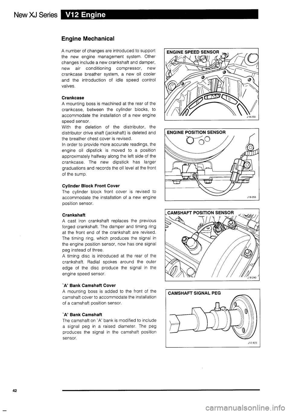 JAGUAR XJ 1995 2.G Technical Information Manual 