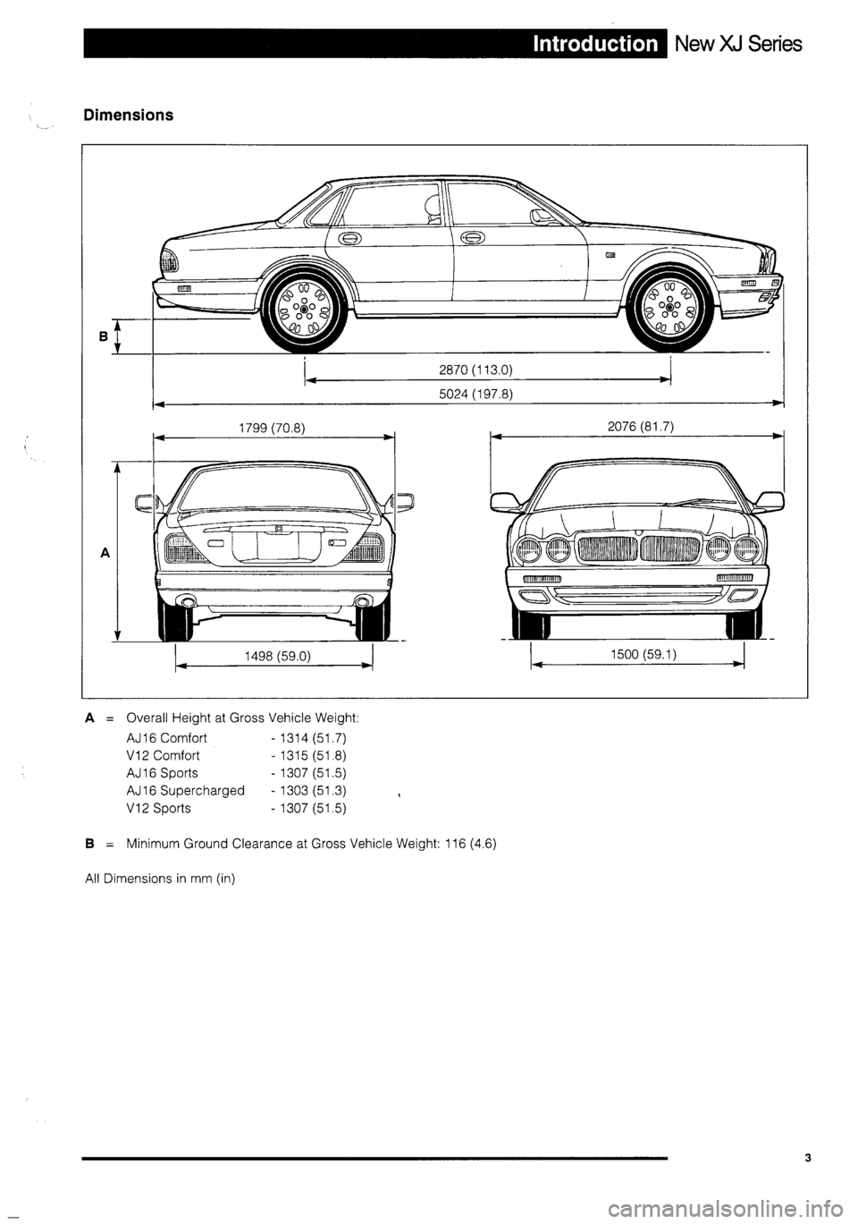 JAGUAR XJ 1995 2.G Technical Information Manual 