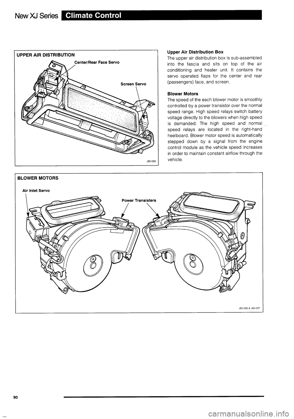 JAGUAR XJ 1995 2.G Technical Information Manual 