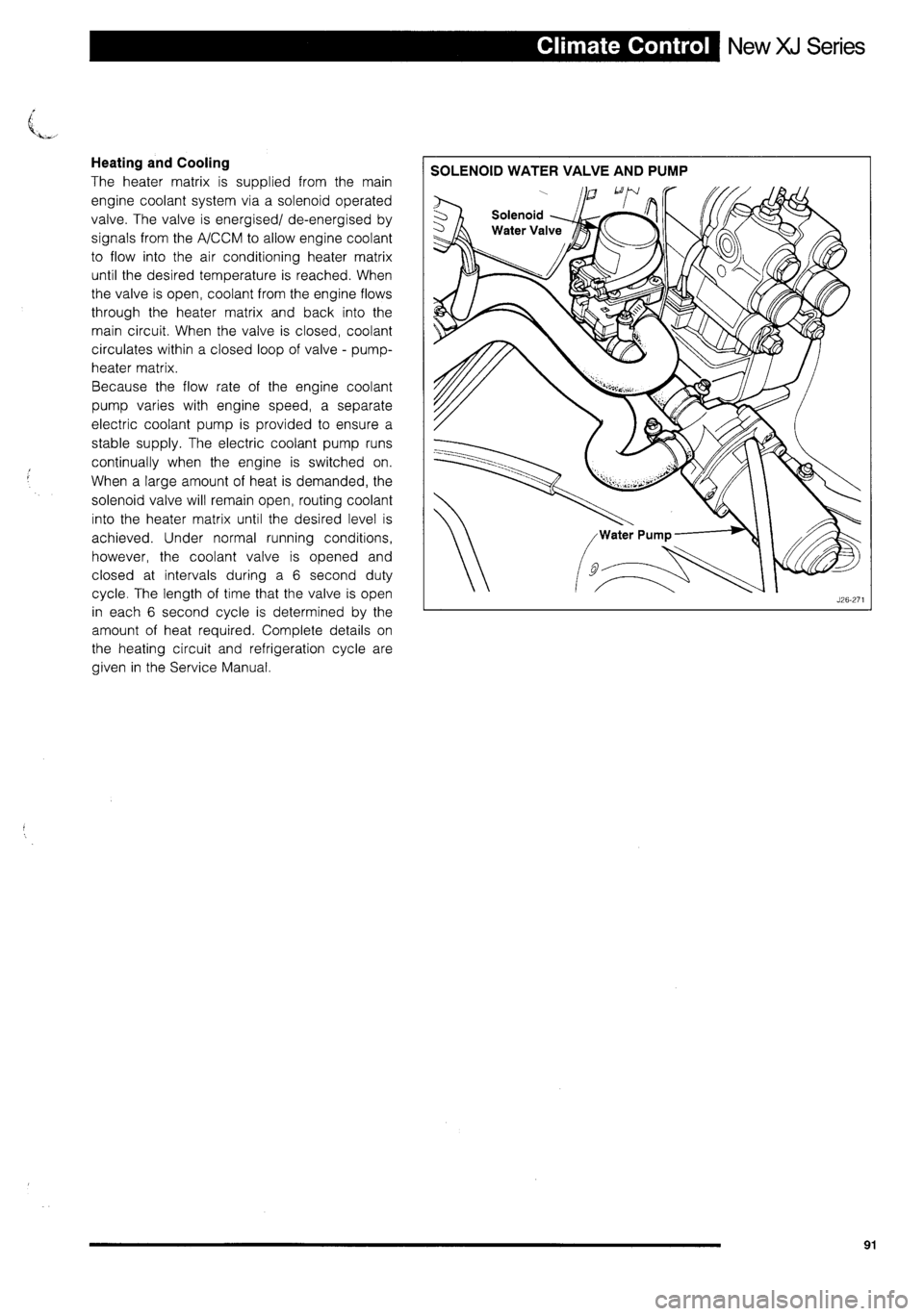 JAGUAR XJ 1995 2.G Technical Information Manual 