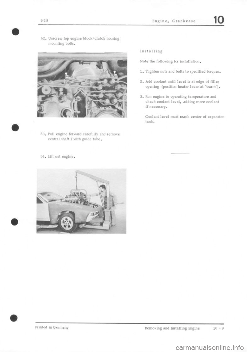 PORSCHE 928 1995  Service Repair Manual 