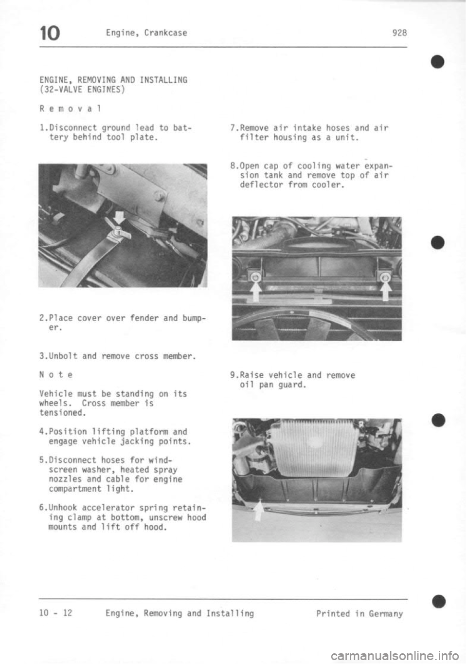 PORSCHE 928 1995  Service Repair Manual 