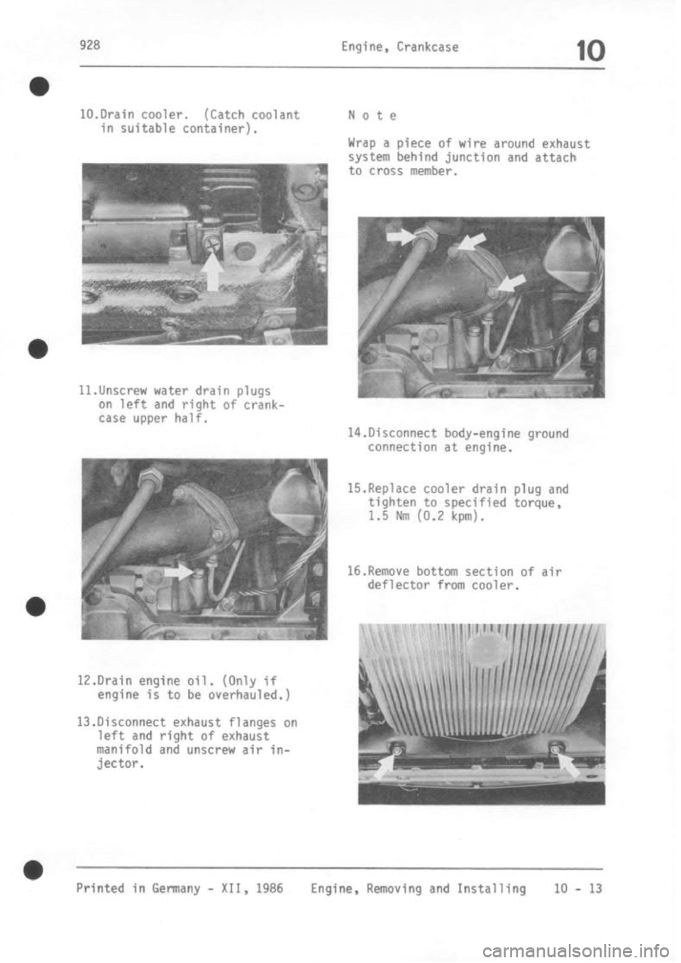 PORSCHE 928 1995  Service Repair Manual 