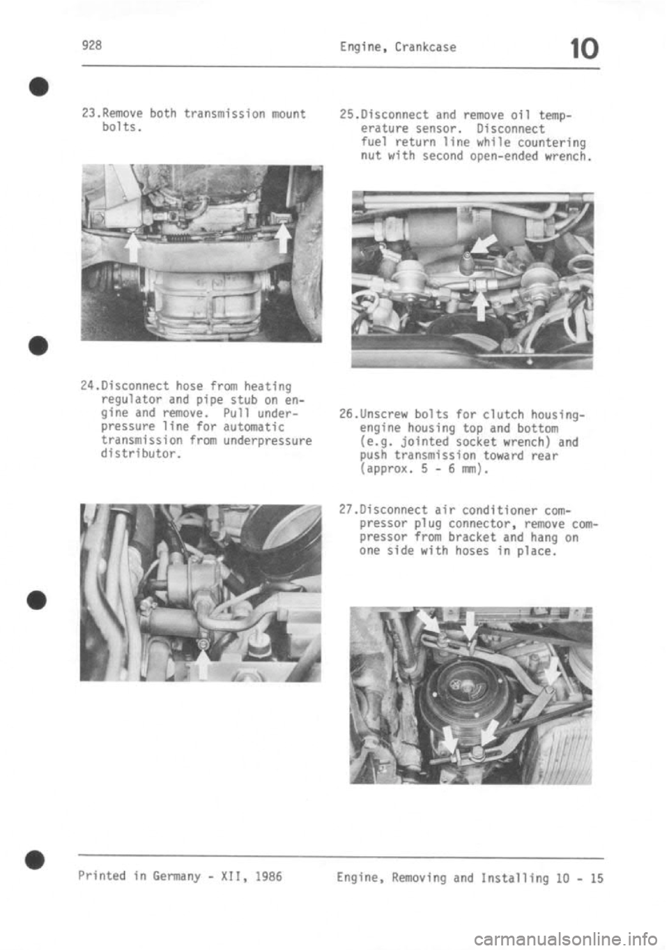 PORSCHE 928 1995  Service Repair Manual 