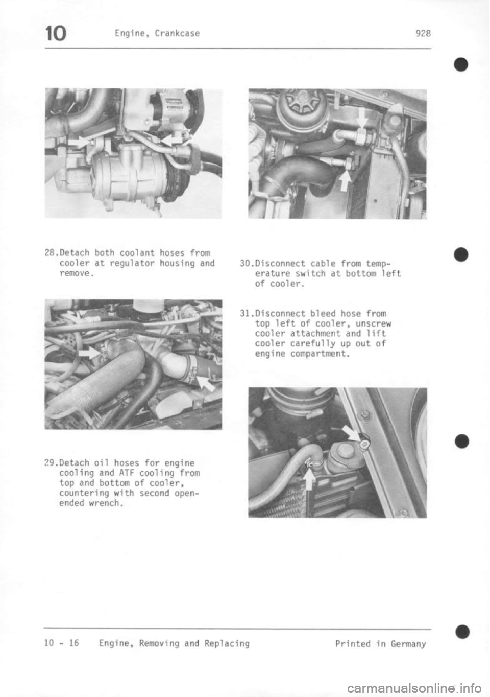 PORSCHE 928 1995  Service Repair Manual 