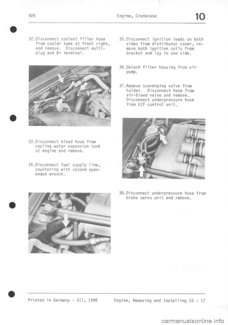 PORSCHE 928 1995  Service Repair Manual 