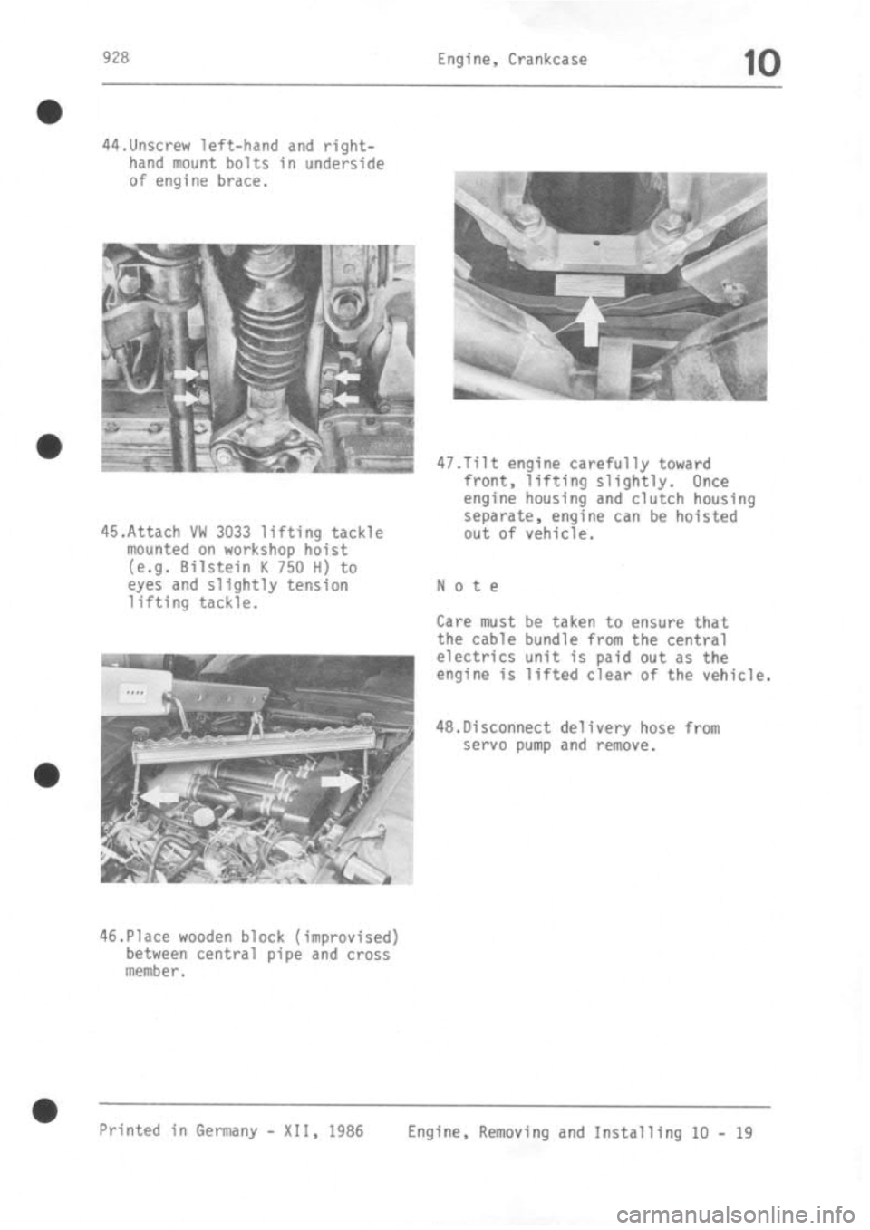 PORSCHE 928 1995  Service Repair Manual 