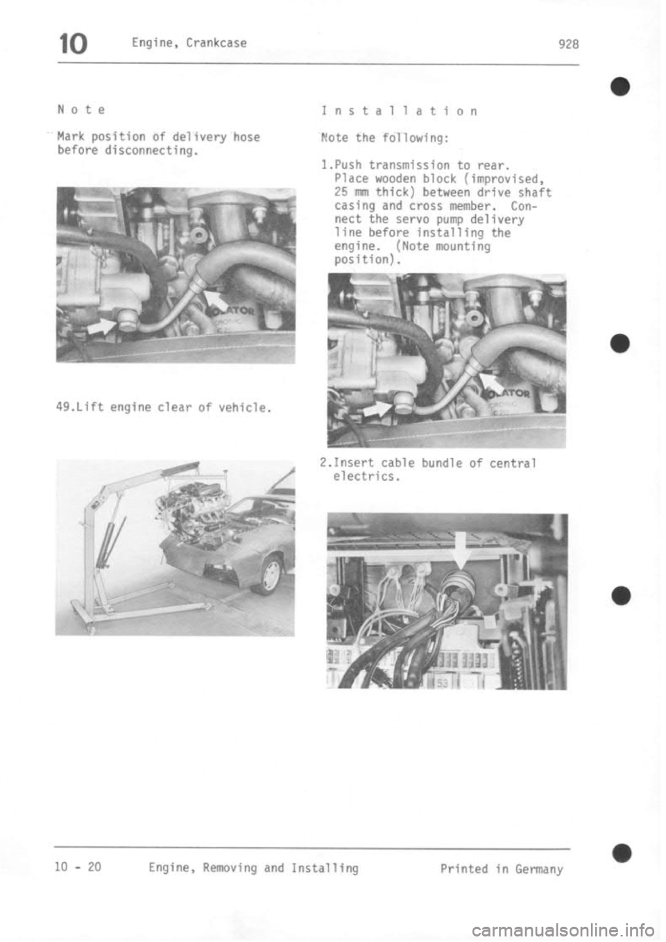 PORSCHE 928 1995  Service Repair Manual 