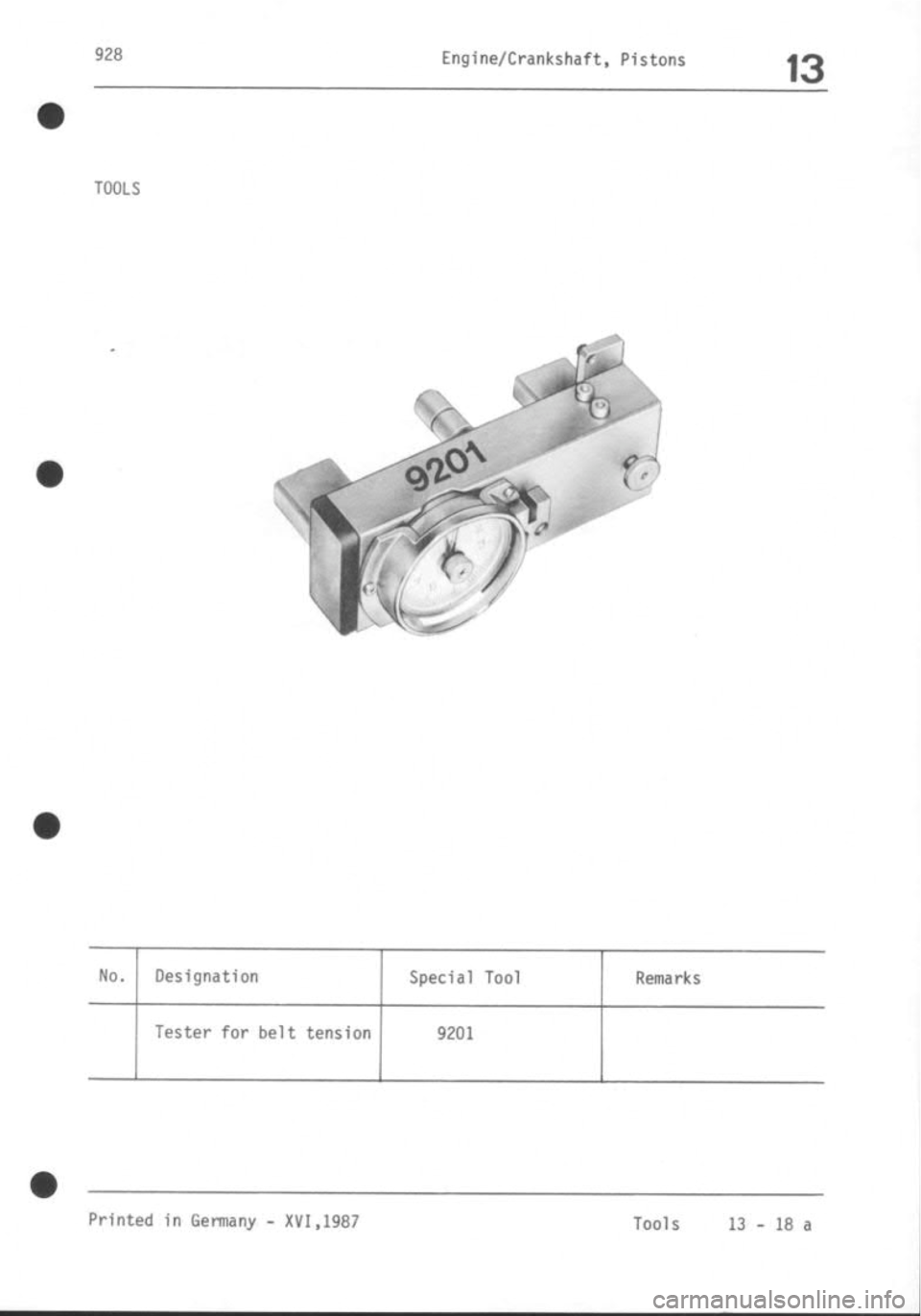 PORSCHE 928 1995  Service Repair Manual 