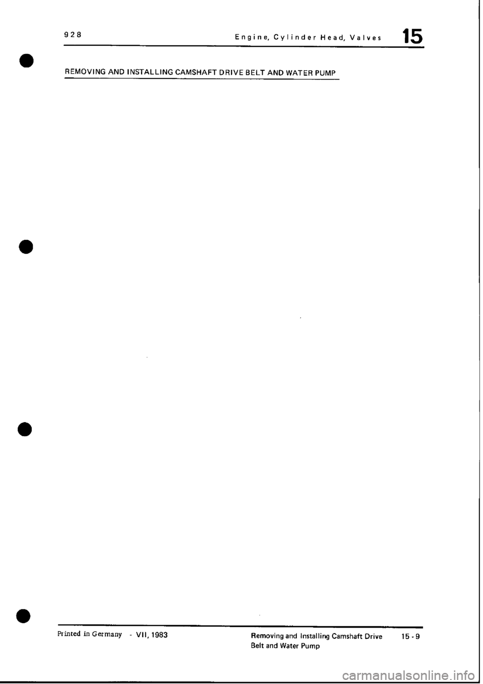 PORSCHE 928 1995  Service Repair Manual 