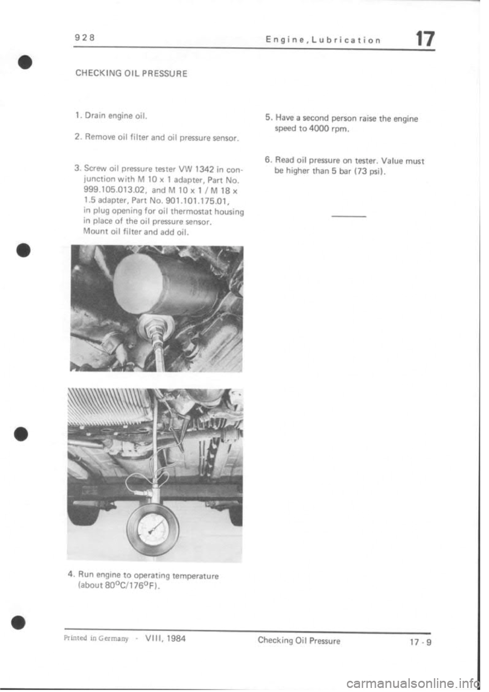 PORSCHE 928 1995  Service Repair Manual 