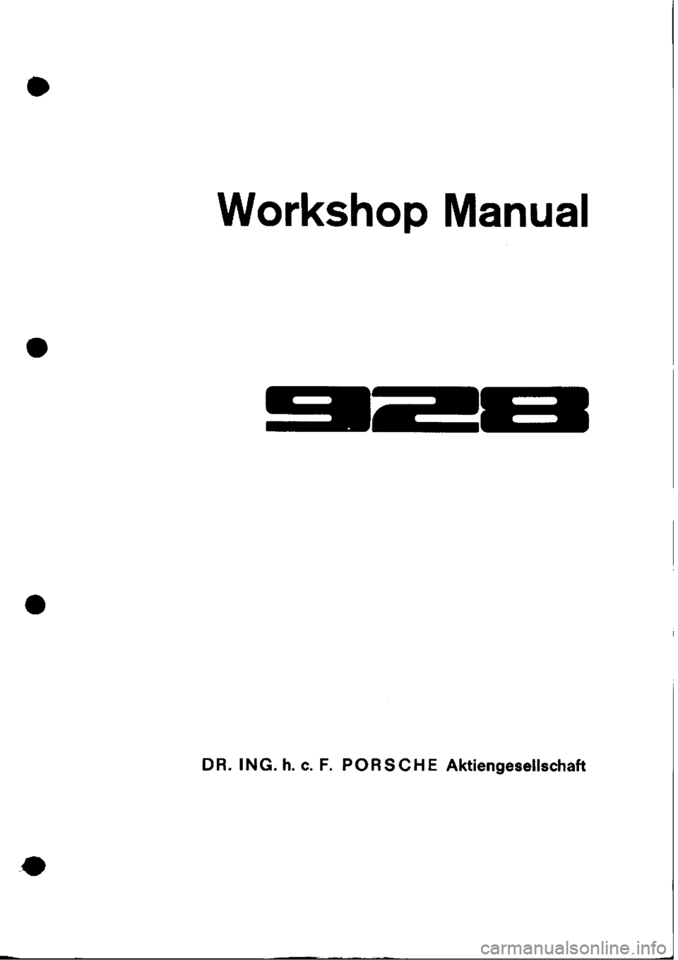 PORSCHE 928 1995 Service Repair Manual PORSCHE 928 1995 Service Repair Manual