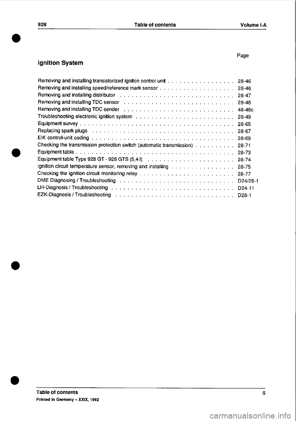 PORSCHE 928 1995 Service Repair Manual PORSCHE 928 1995 Service Repair Manual
