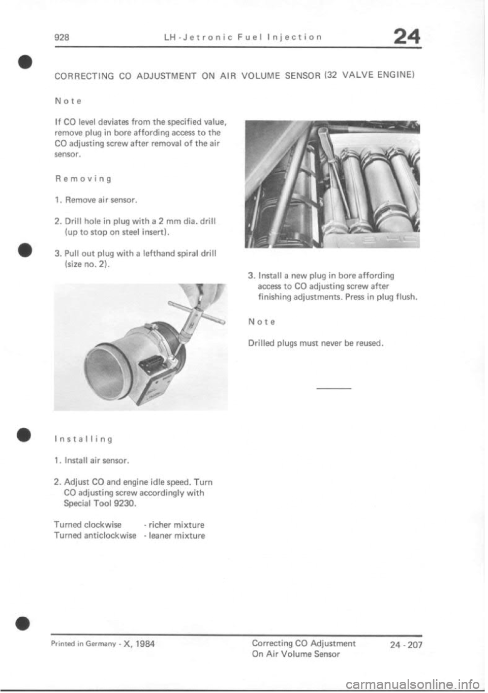 PORSCHE 928 1995  Service Repair Manual 