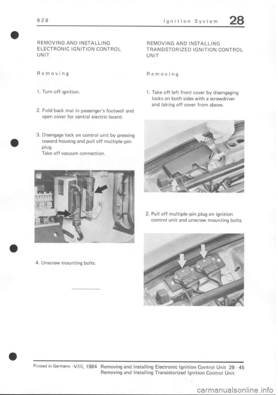 PORSCHE 928 1995  Service Repair Manual 