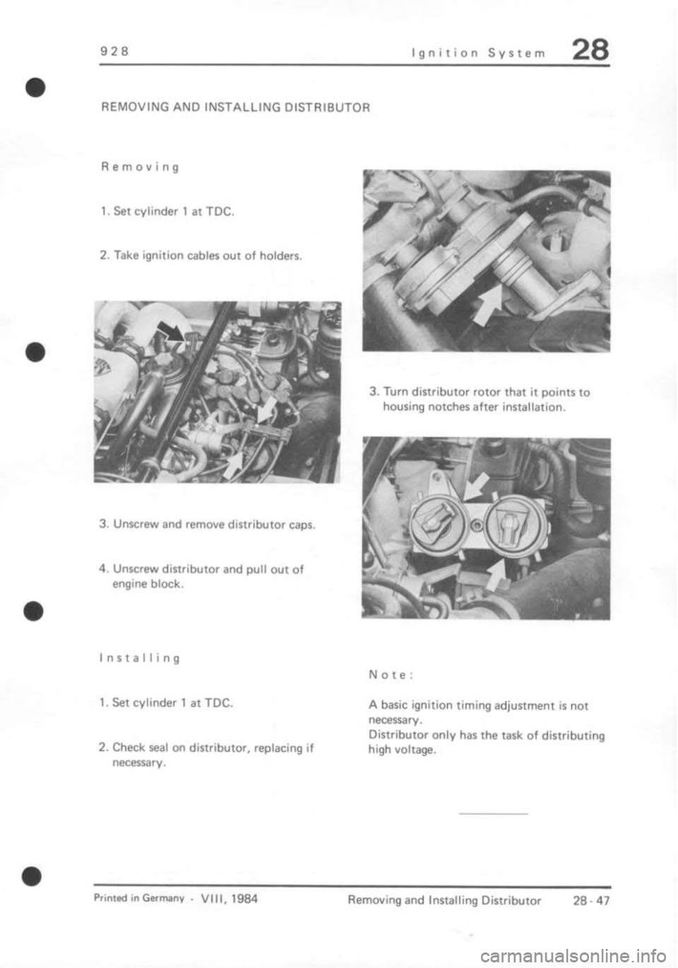 PORSCHE 928 1995  Service Repair Manual 