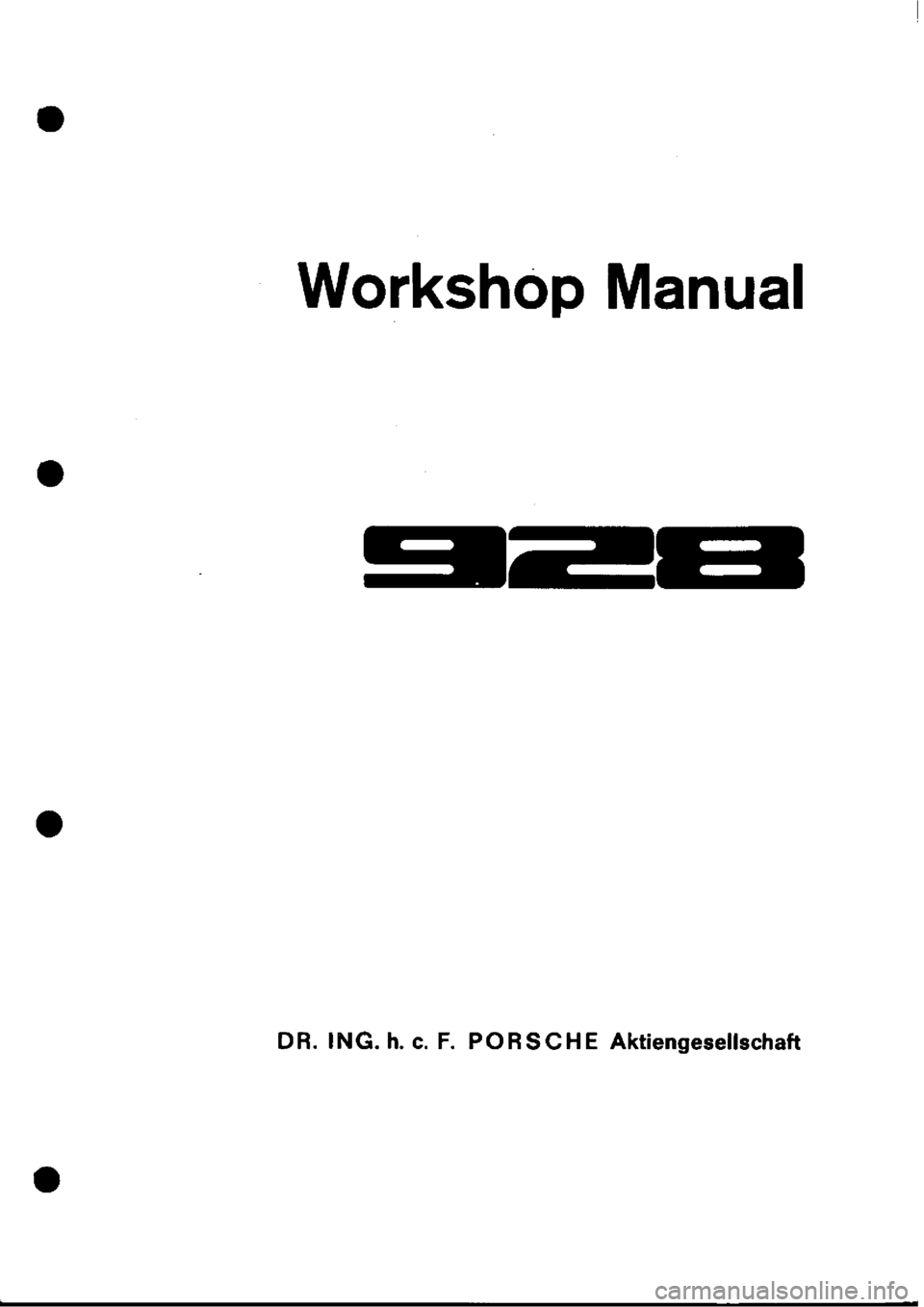 PORSCHE 928 1995 Service Repair Manual PORSCHE 928 1995 Service Repair Manual