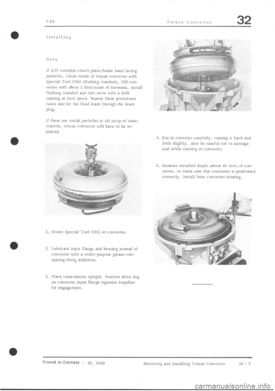 PORSCHE 928 1995  Service Repair Manual 
