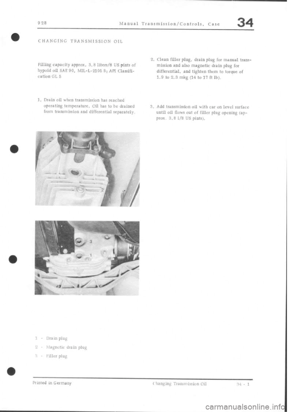 PORSCHE 928 1995  Service Repair Manual 