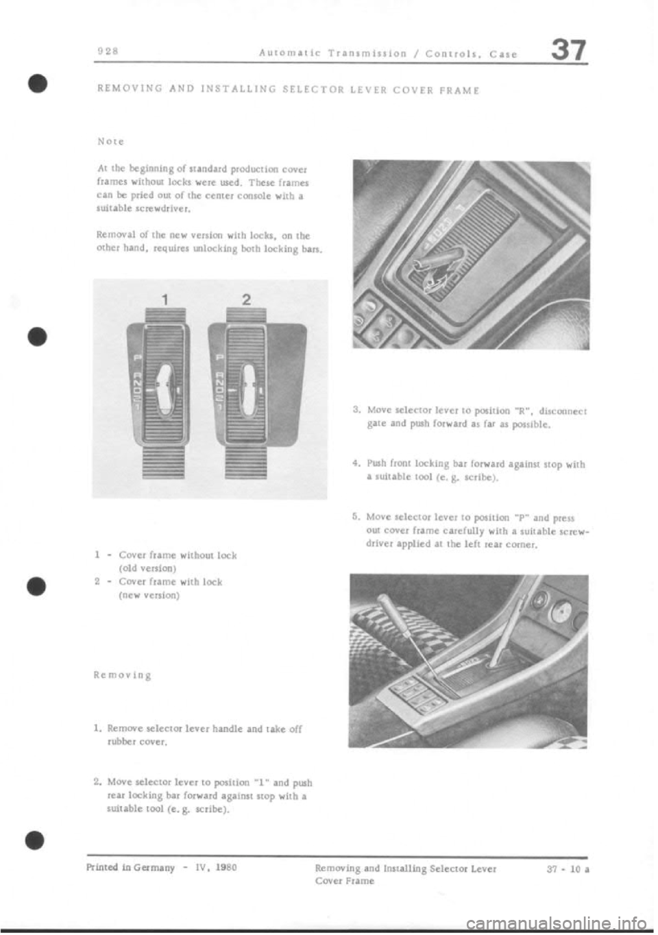 PORSCHE 928 1995 Service Repair Manual PORSCHE 928 1995 Service Repair Manual