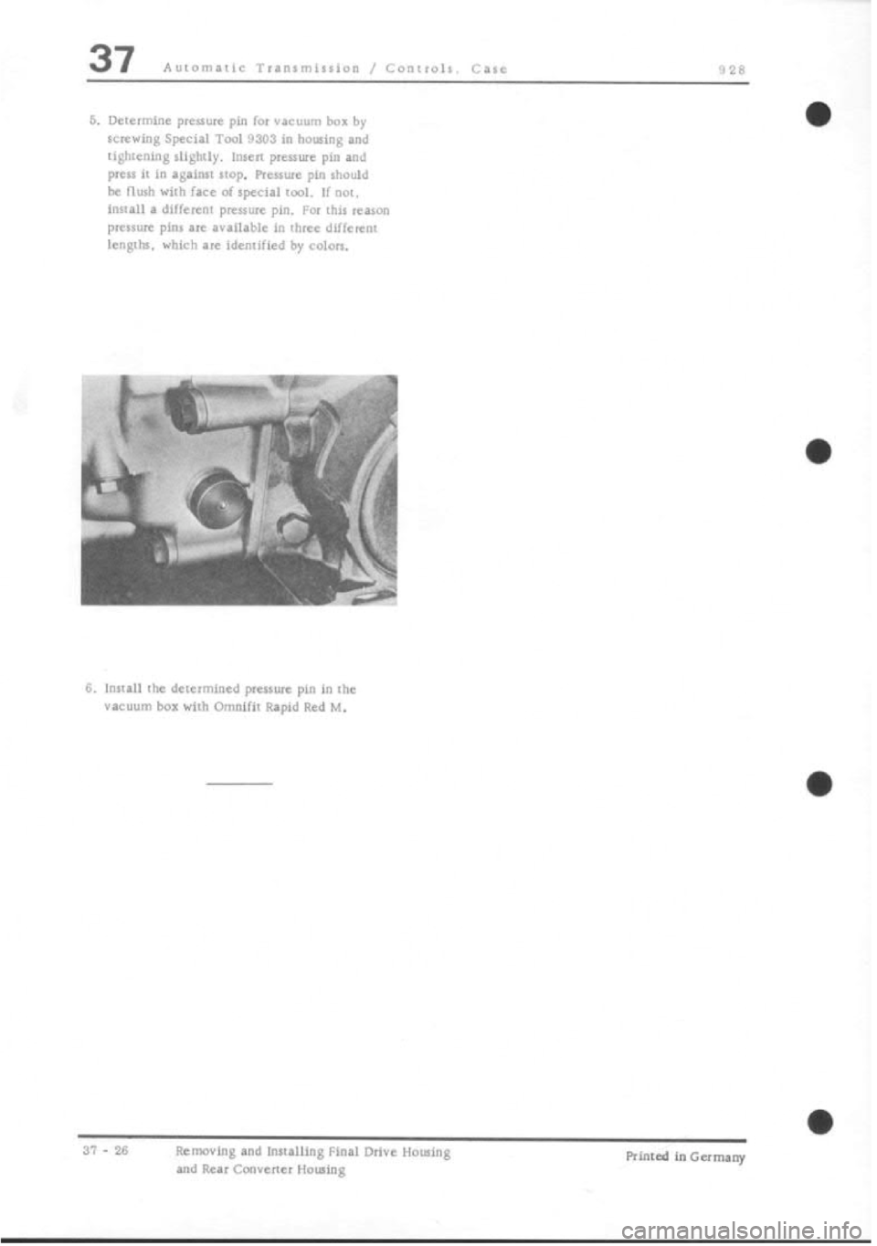 PORSCHE 928 1995  Service Repair Manual 