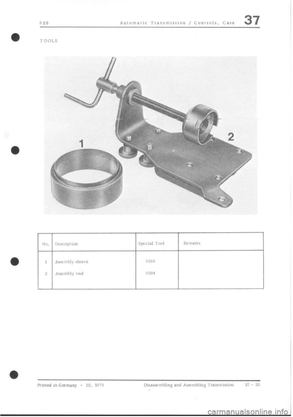 PORSCHE 928 1995  Service Repair Manual 