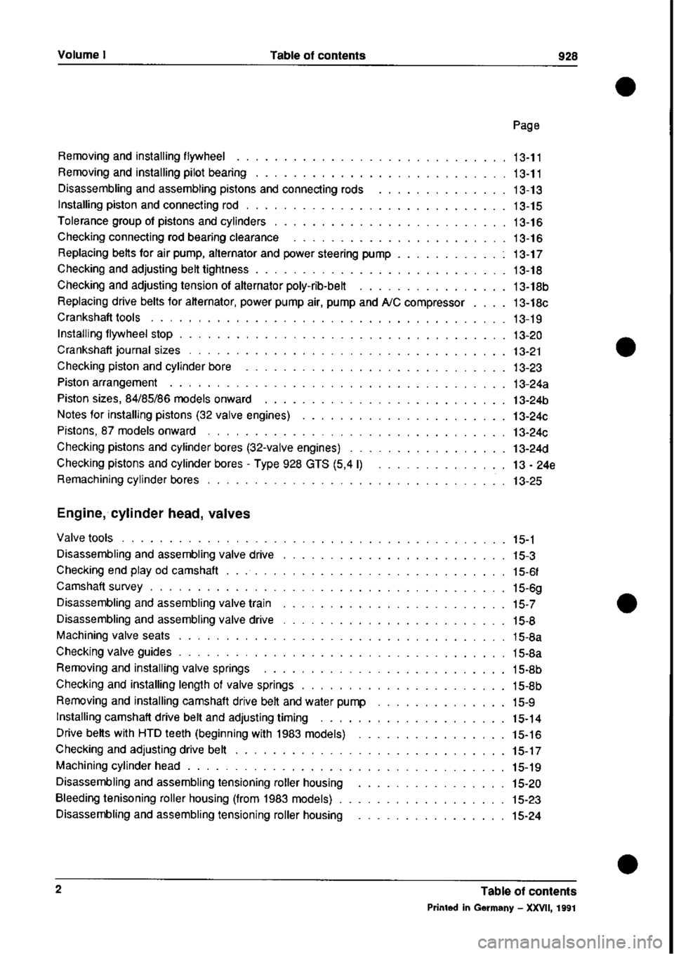 PORSCHE 928 1995  Service Repair Manual 