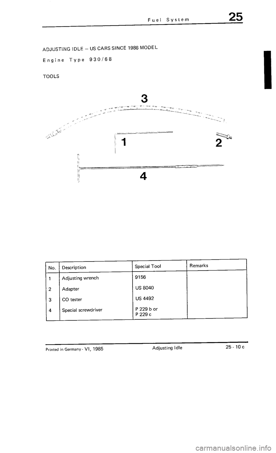 PORSCHE 930 1976  Service Owners Manual 