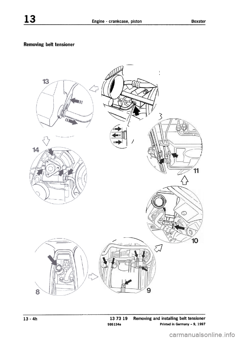 PORSCHE 986 BOXSTER 1997  Workshop Manual 