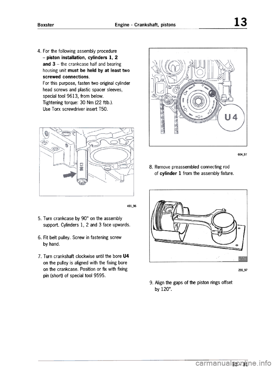 PORSCHE 986 BOXSTER 1997  Workshop Manual 