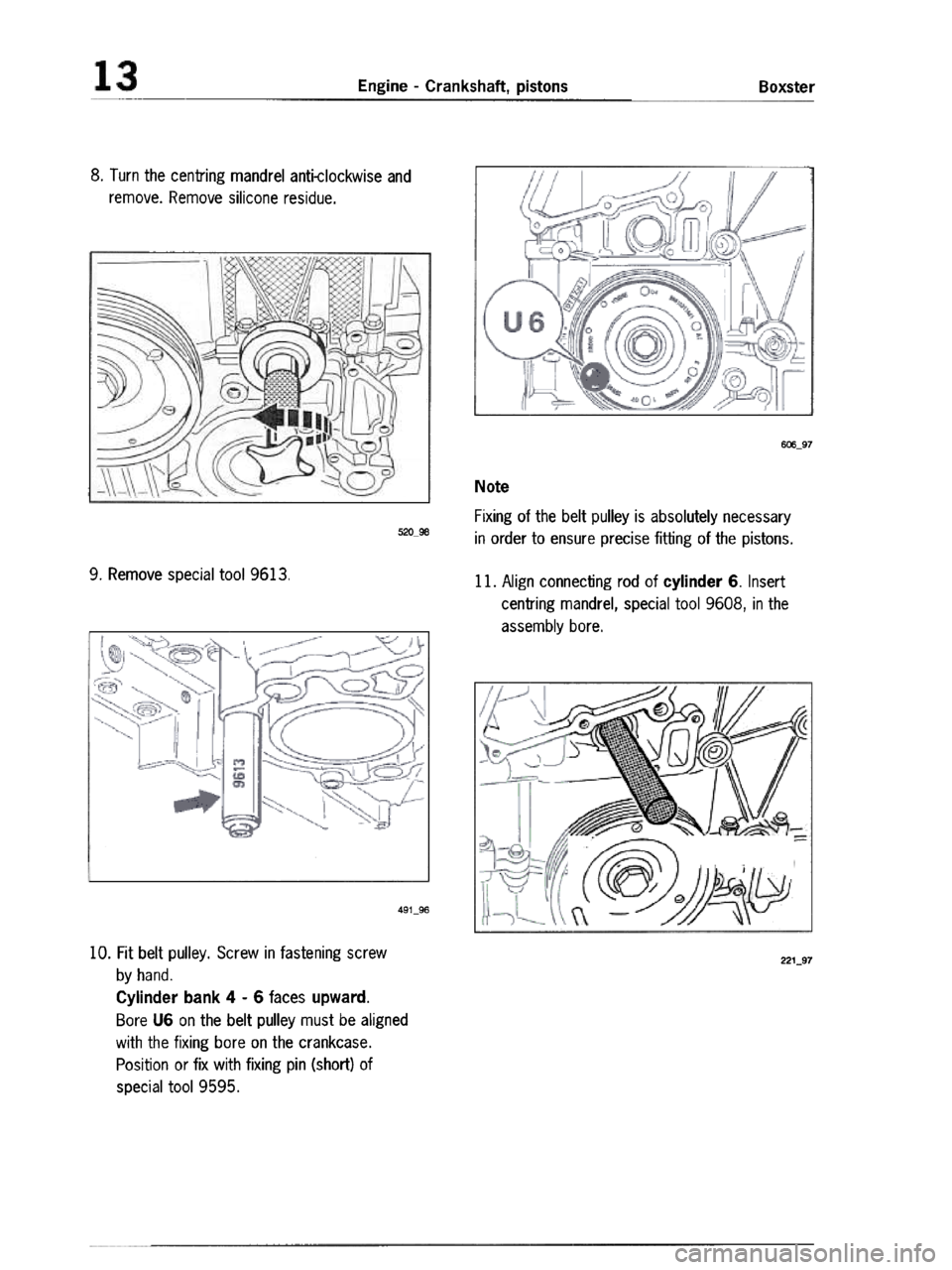 PORSCHE 986 BOXSTER 1997  Workshop Manual 