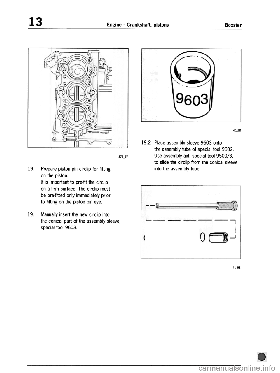 PORSCHE 986 BOXSTER 1997  Workshop Manual 