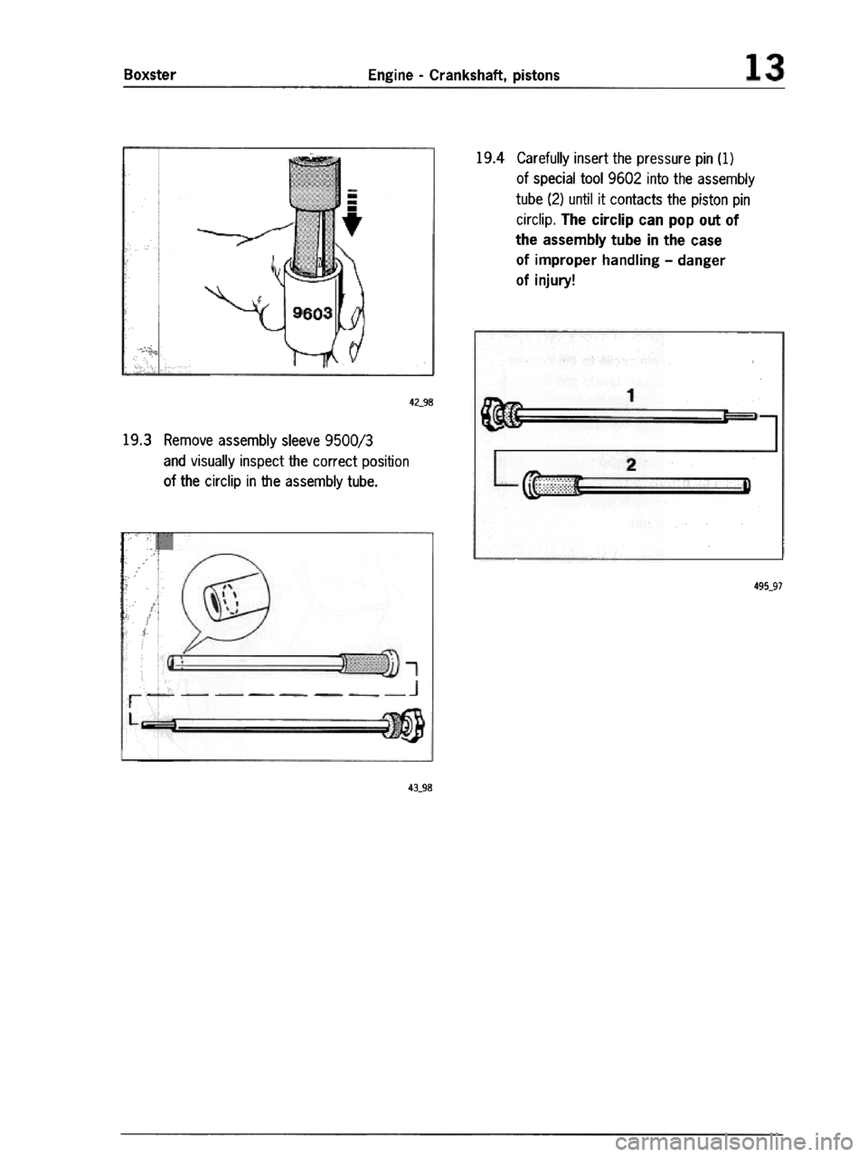 PORSCHE 986 BOXSTER 1997  Workshop Manual 