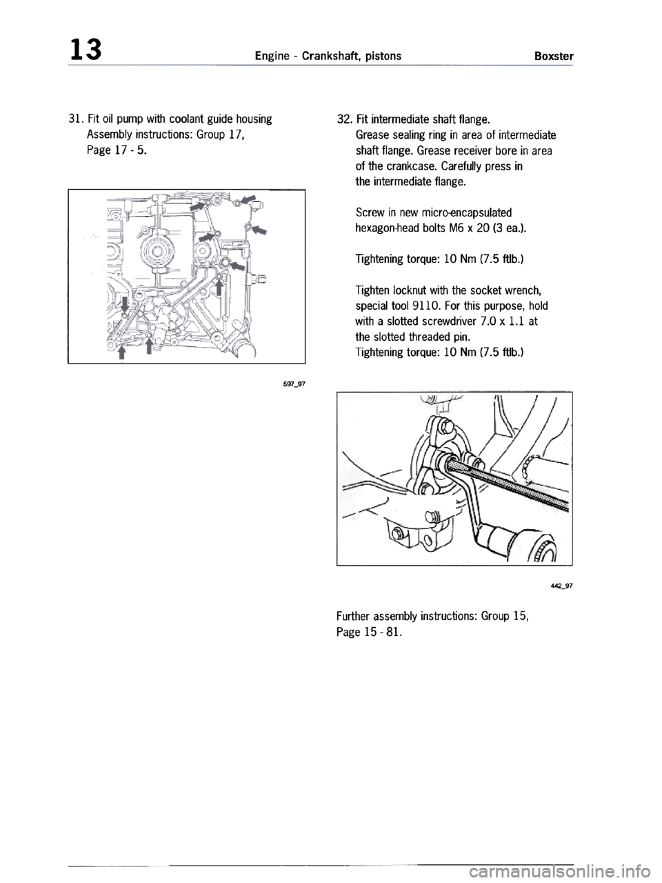 PORSCHE 986 BOXSTER 1997  Workshop Manual 