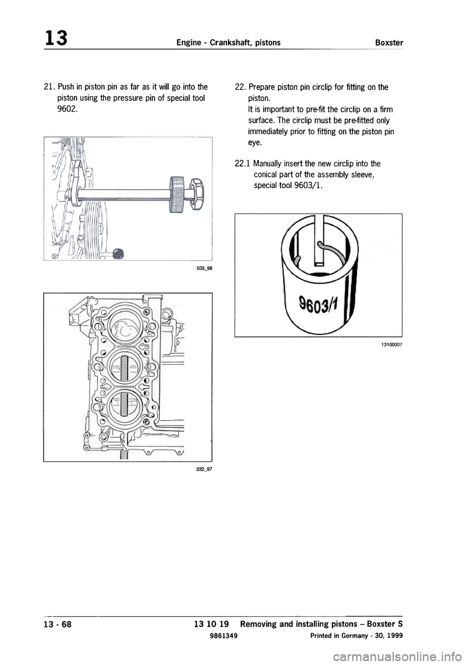 PORSCHE 986 BOXSTER 1997 Workshop Manual PORSCHE 986 BOXSTER 1997 Workshop Manual