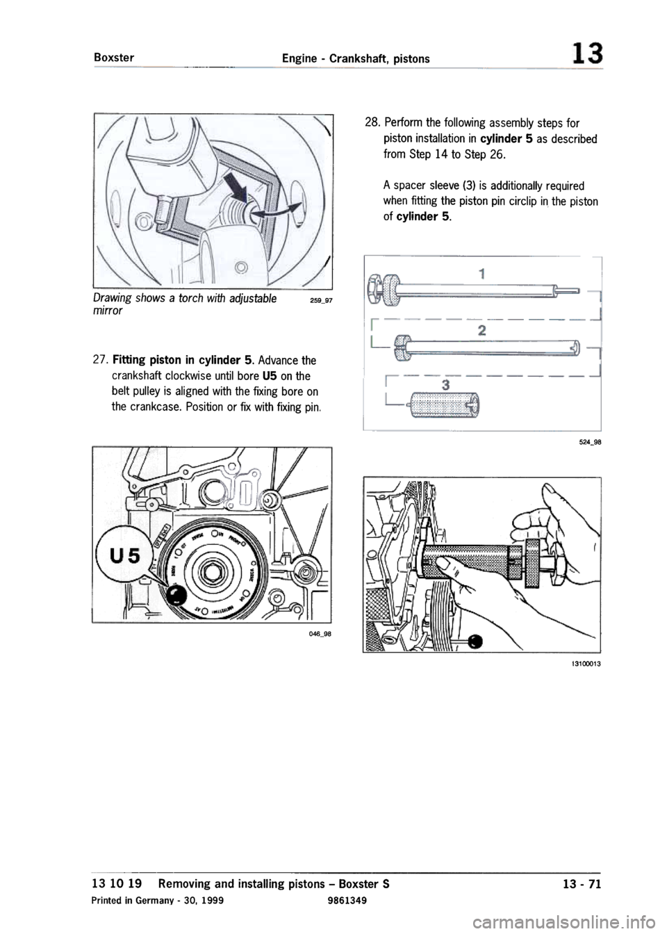 PORSCHE 986 BOXSTER 1997 Workshop Manual PORSCHE 986 BOXSTER 1997 Workshop Manual