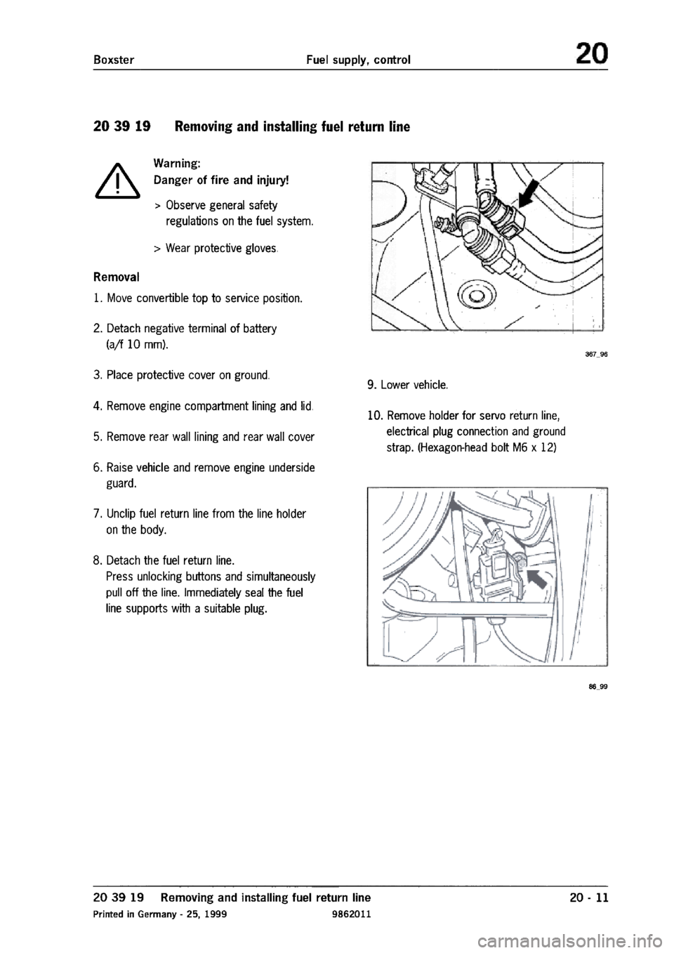 PORSCHE 986 BOXSTER 1997 Workshop Manual PORSCHE 986 BOXSTER 1997 Workshop Manual